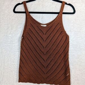 233.Ardene Rust Knit Tank Top‎